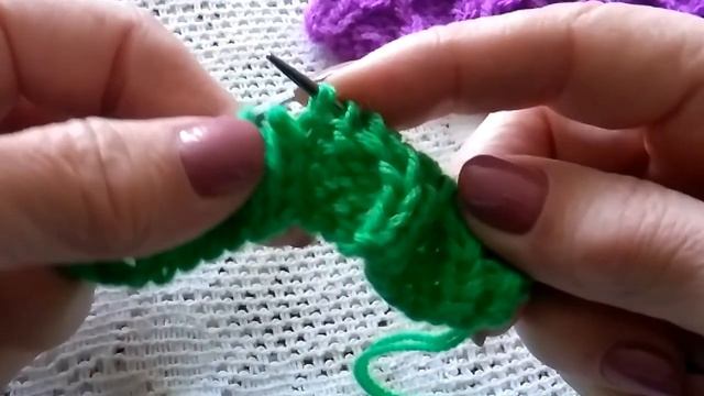 Рельефный узор спицами 