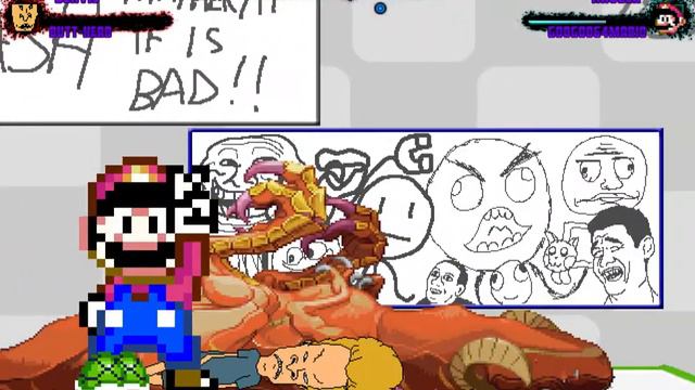 Mugen Request Beavis and Butthead vs Hauzer and Googoo64 Mario смотреть онлайн