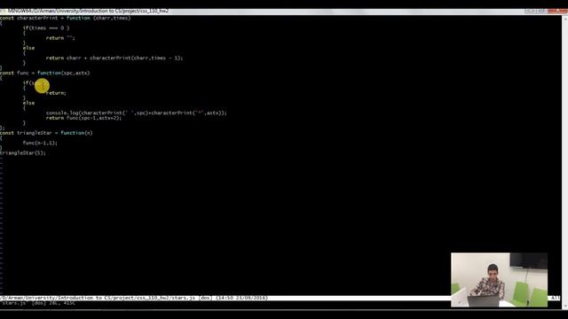 Introduction to CS: Triangle from stars with the help of recursion смотреть онлайн