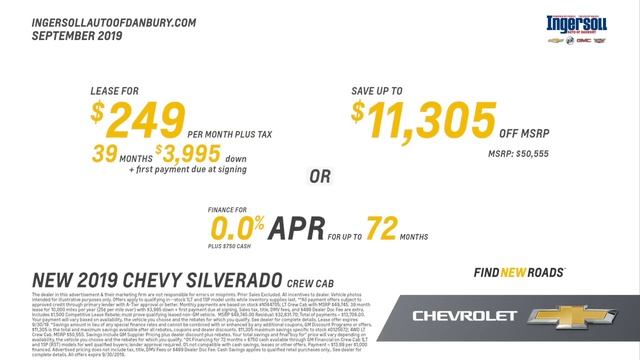 2019 Chevrolet Silverado Crew Cab Offer Ingersoll Auto of Danbury September SP 1 смотреть онлайн