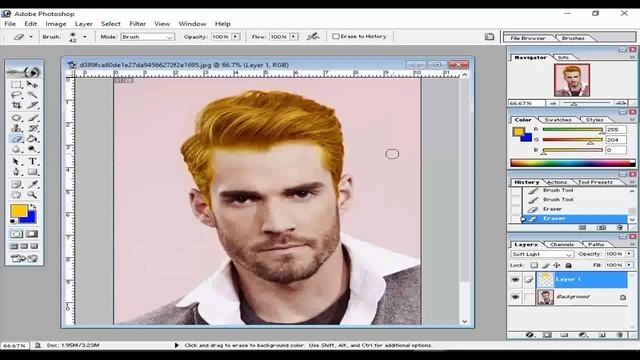 How to Change Hair Colour and Eye Colour in adobe photoshop 7.0 in [ Hindi / Urdu ]. смотреть онлайн