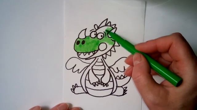 Как нарисовать дракончика за 3 минуты. Paint, draw a dragon. 2024 год Дракона. смотреть онлайн