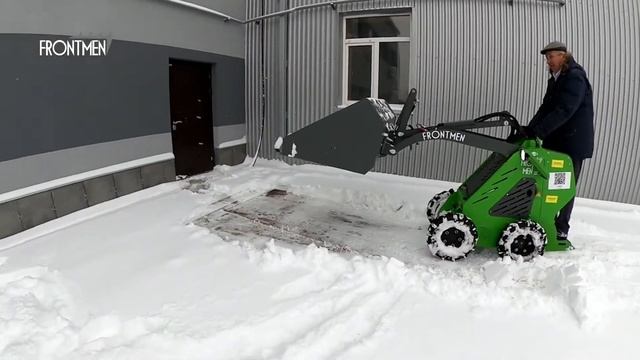 Мини-погрузчик Frontmen (Фронтмен). Уборка снега смотреть онлайн