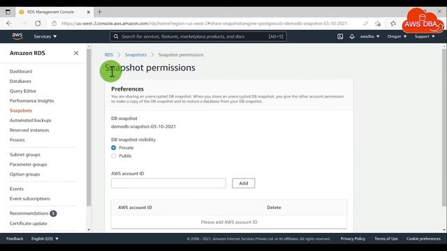 30 Sharing a DB snapshot смотреть онлайн