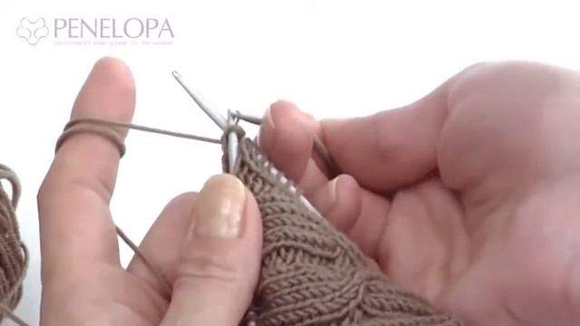 Вязание жгутов с наклоном слева направо