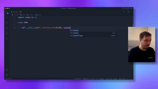 How to implement SVM (Support Vector Machine) from scratch with Python смотреть онлайн