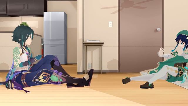 [MMDxGenshin] Xiao and Venti switch bodies?! смотреть онлайн