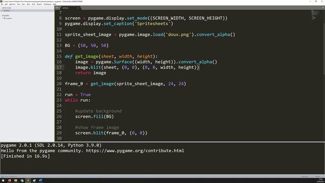 PyGame Beginner Tutorial in Python - Loading Spritesheets смотреть онлайн