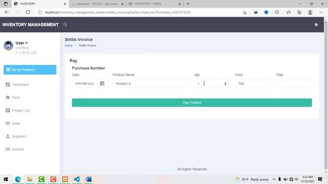 Inventory management system with php, mysqli, Ajax and Bootstrap( With source code ) смотреть онлайн