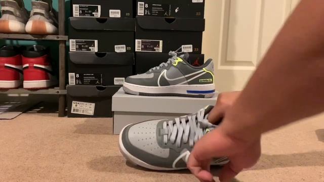 Nike Air Force 1 React D/MS/X Wolf Grey Unboxing смотреть онлайн