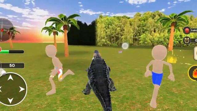 Angry Crocodile Simulator Crocodile Attack GamePlay 60 FPS смотреть онлайн