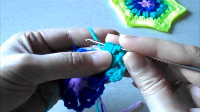 54. Шестиугольный мотив крючком Crochet смотреть онлайн