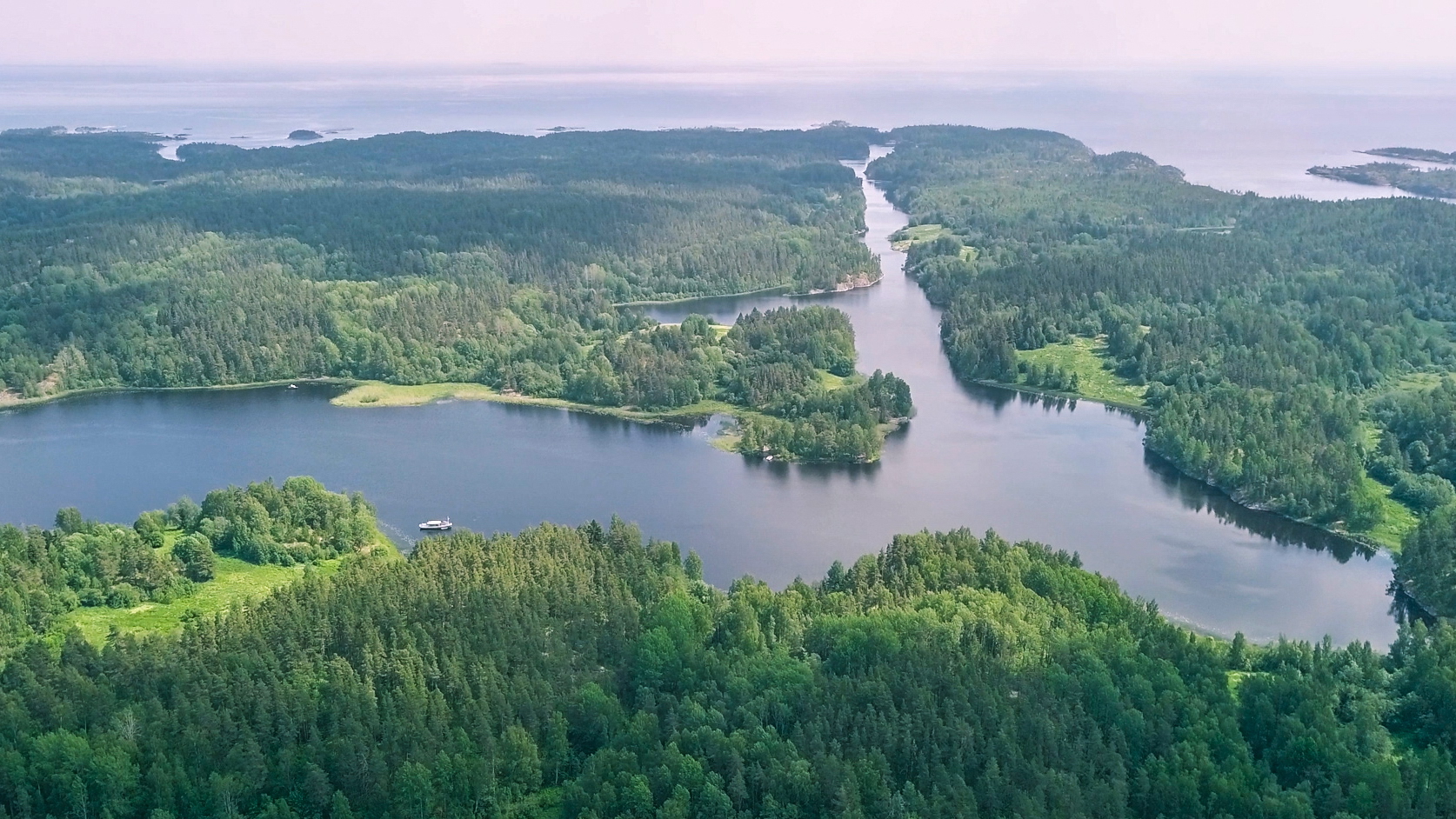 Путешествие на катере на Ладожские Шхеры. смотреть онлайн