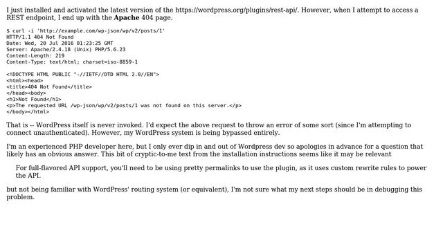 Wordpress: WordPress V2 REST-API: Endpoints 404? смотреть онлайн