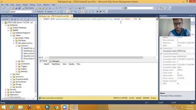SQL:DATABASE, TABLE CREATION AND QUERIES: 'SELECT', 'INSERT', 'DELETE' смотреть онлайн