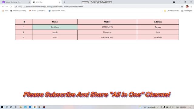 Bootstrap 5 Full Tutorial In Hindi (Part-12) Table row-cols designing смотреть онлайн