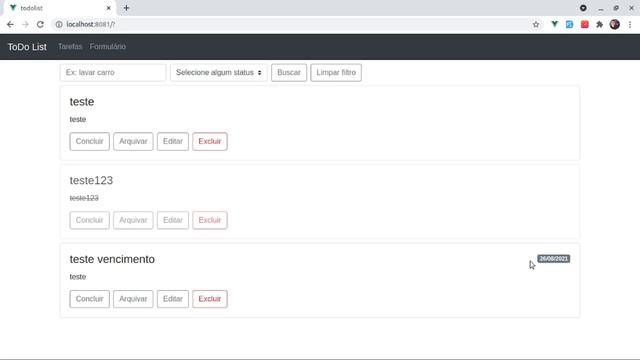 Data de vencimento para as tarefas – ToDo List parte 6 смотреть онлайн