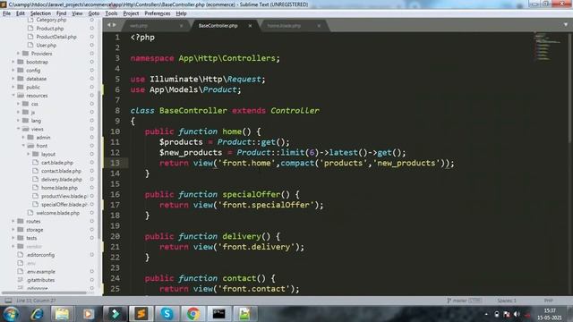 Part 18.1 how to display product details using database and manage by admin panel in laravel projec смотреть онлайн