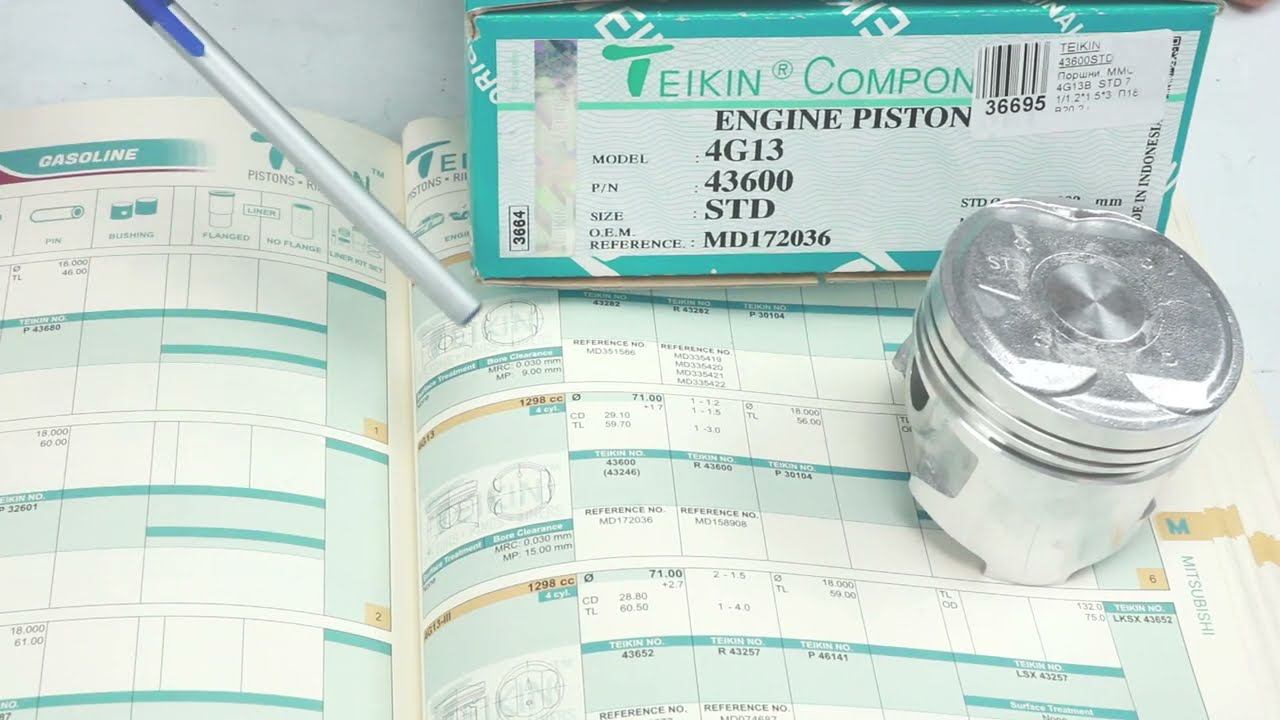 4G13B (1.3L) 12V MMC поршни Teikin 43600 смотреть онлайн