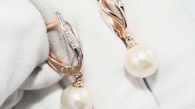 Серьги из золота с жемчугом и фианитами SOKOLOV 792372 Соколов смотреть онлайн