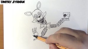 How to draw Phantom Mangle, FNAF, Как нарисовать Фантом Мангл, ФНАФ