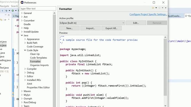 Auto code formatting in Eclipse смотреть онлайн