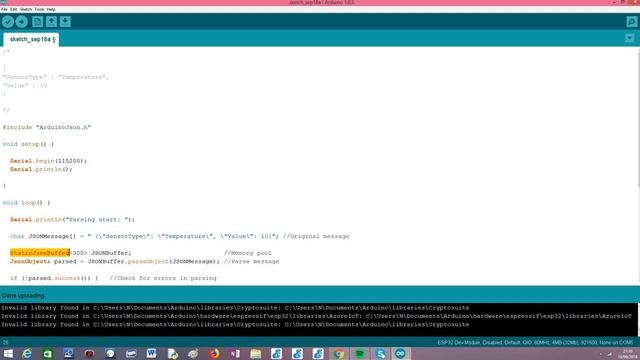 ESP32 Arduino: parsing json смотреть онлайн