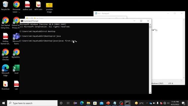 simple java program | how to run java program in cmd using notepad | public static void main in jav смотреть онлайн