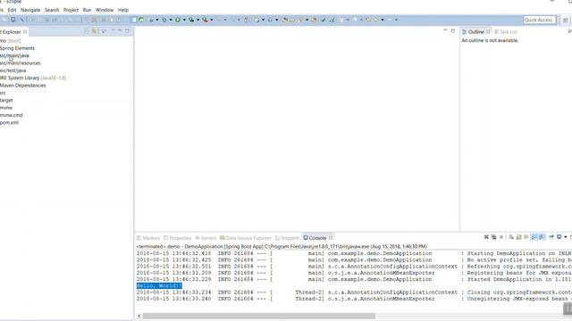 Hello world Java Spring boot App смотреть онлайн