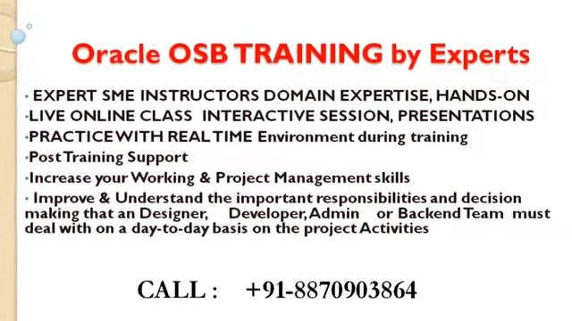 Oracle OSB Online Training and Support смотреть онлайн