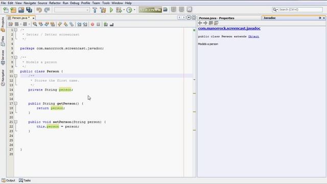 NetBeans 6.7.1 - Javadoc preview window смотреть онлайн