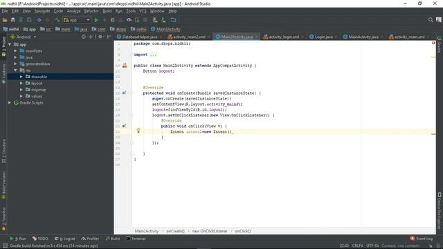 Sign out activity or logout activity in Android studio (Hindi) смотреть онлайн