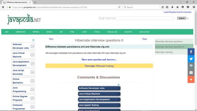 Difference between persistence.xml and hibernate.cfg.xml.
| javapedia.net смотреть онлайн