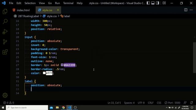 Floating Label Animation with HTML and CSS | Input Label Animation смотреть онлайн