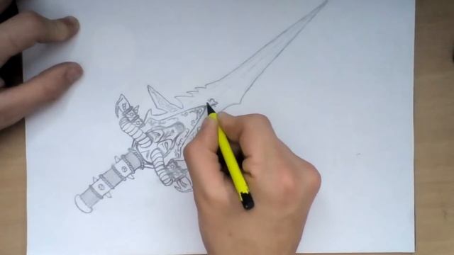 Как нарисовать меч FROSTMOURNE из игры WORLD Of WARCRAFT
