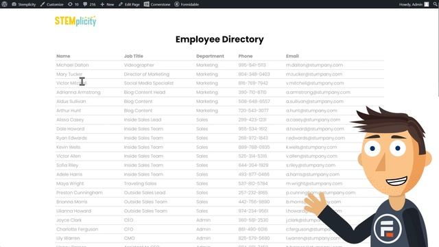 How to Create an Employee Directory (Table Views!) in WordPress смотреть онлайн