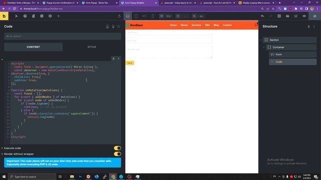 Display a popup after a success submit form element Bricks Builder * Wordpress смотреть онлайн