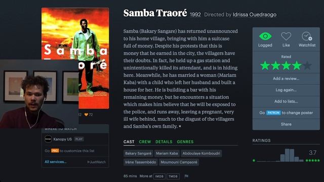 Go watch Samba Traoré (1992) смотреть онлайн