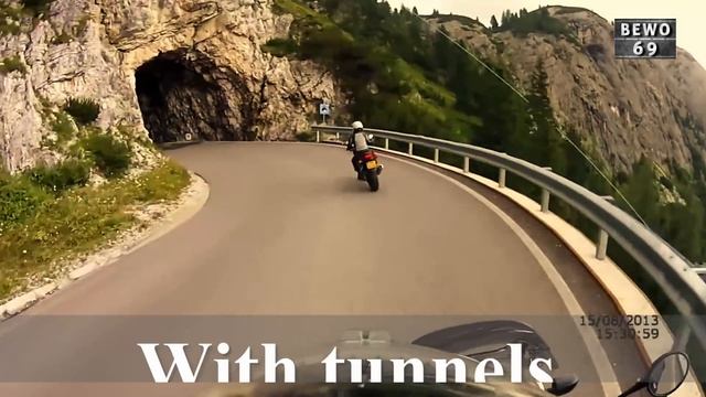 Passo Falzarego short compilation by bewo69 on motorcycle смотреть онлайн