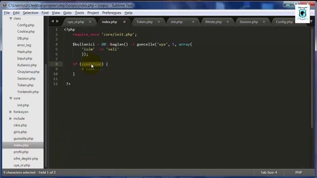 OOP – Nesne Tabanlı Php – Session Kaydı – Ders 36 смотреть онлайн