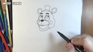 How to draw (Helpy) Funtime Freddy, FNaF, Как нарисовать Хэлпи Фантайм Фредди, ФНаФ