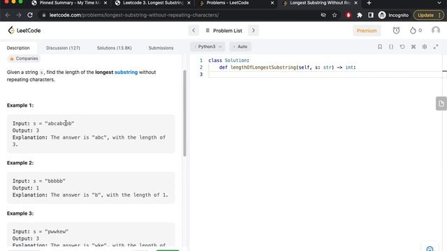 3 Longest Substring Without Repeating Characters смотреть онлайн