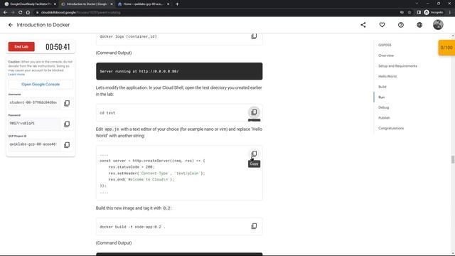 Introduction to Docker Lab | Kubernetes in Google Cloud Quest | Qwiklabs | Google Cloud Platform смотреть онлайн