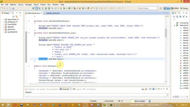ket noi csdl sqlite vs java moi truong android смотреть онлайн