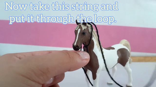 How to make Schleich horse bridle with only string! Tutorial смотреть онлайн