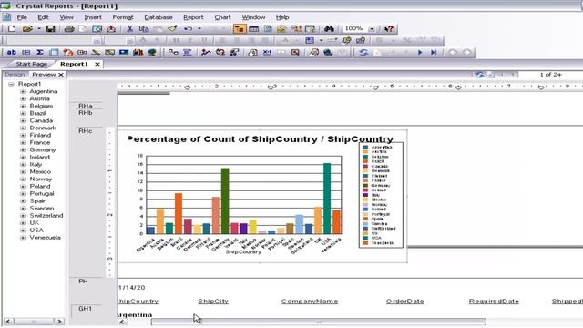 crystal reports for beginners part 4 connection, Insert Chart, Picture, hyperlink. смотреть онлайн