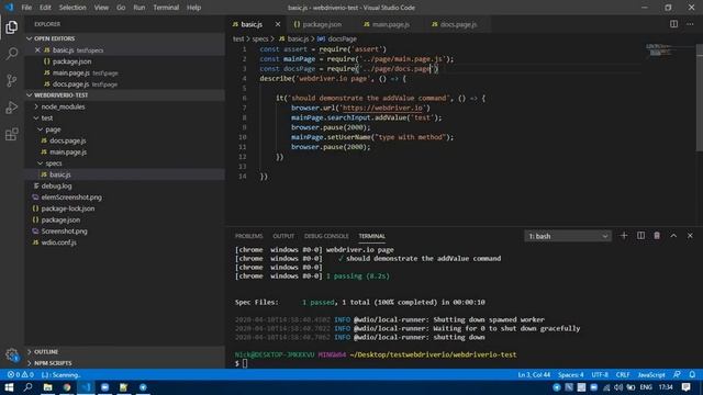 Lesson #25. webdriver.io. Trainee Level 8. Page Object. part2 смотреть онлайн
