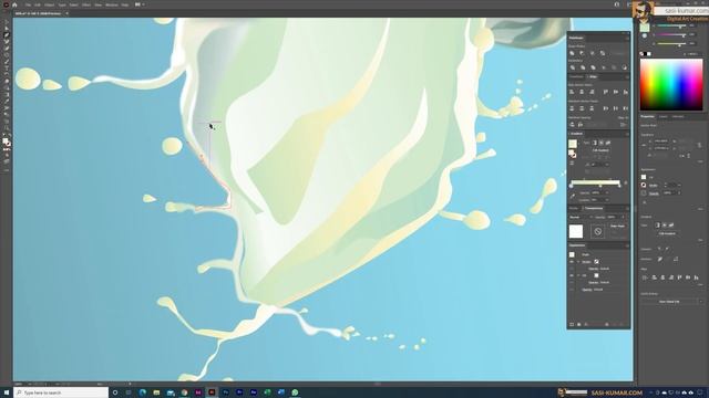 Milk Splash Drawing in Adobe Illustrator | Speed Art смотреть онлайн
