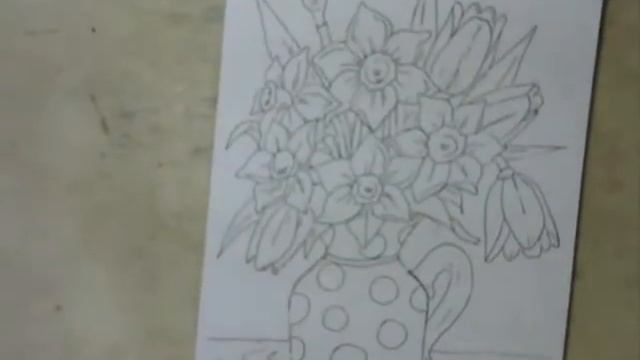 Как нарисовать вазу с цветами смотреть онлайн