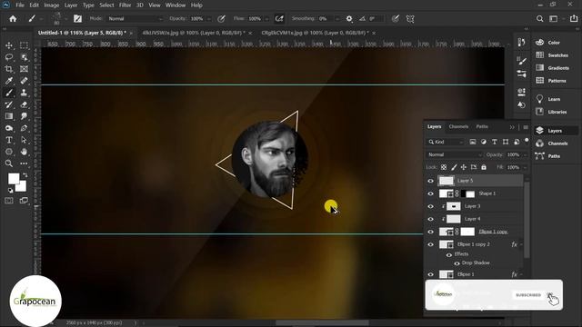 How to Make a Professional Youtube Banner template - Photoshop Cc Tutorial смотреть онлайн